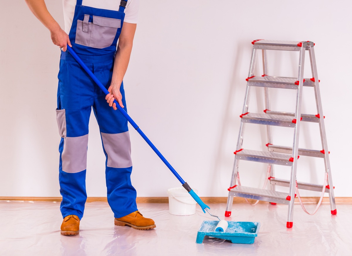 Male repairs indoors