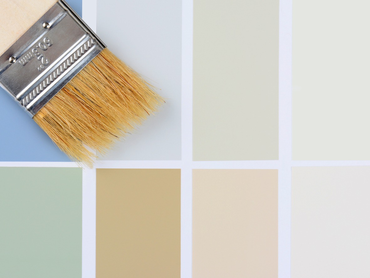 Paint Brush in Corner Color Chart