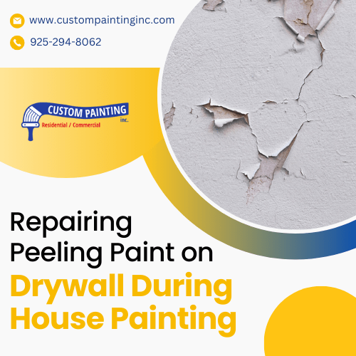 Repairing Peeling Paint on Drywall During House Painting