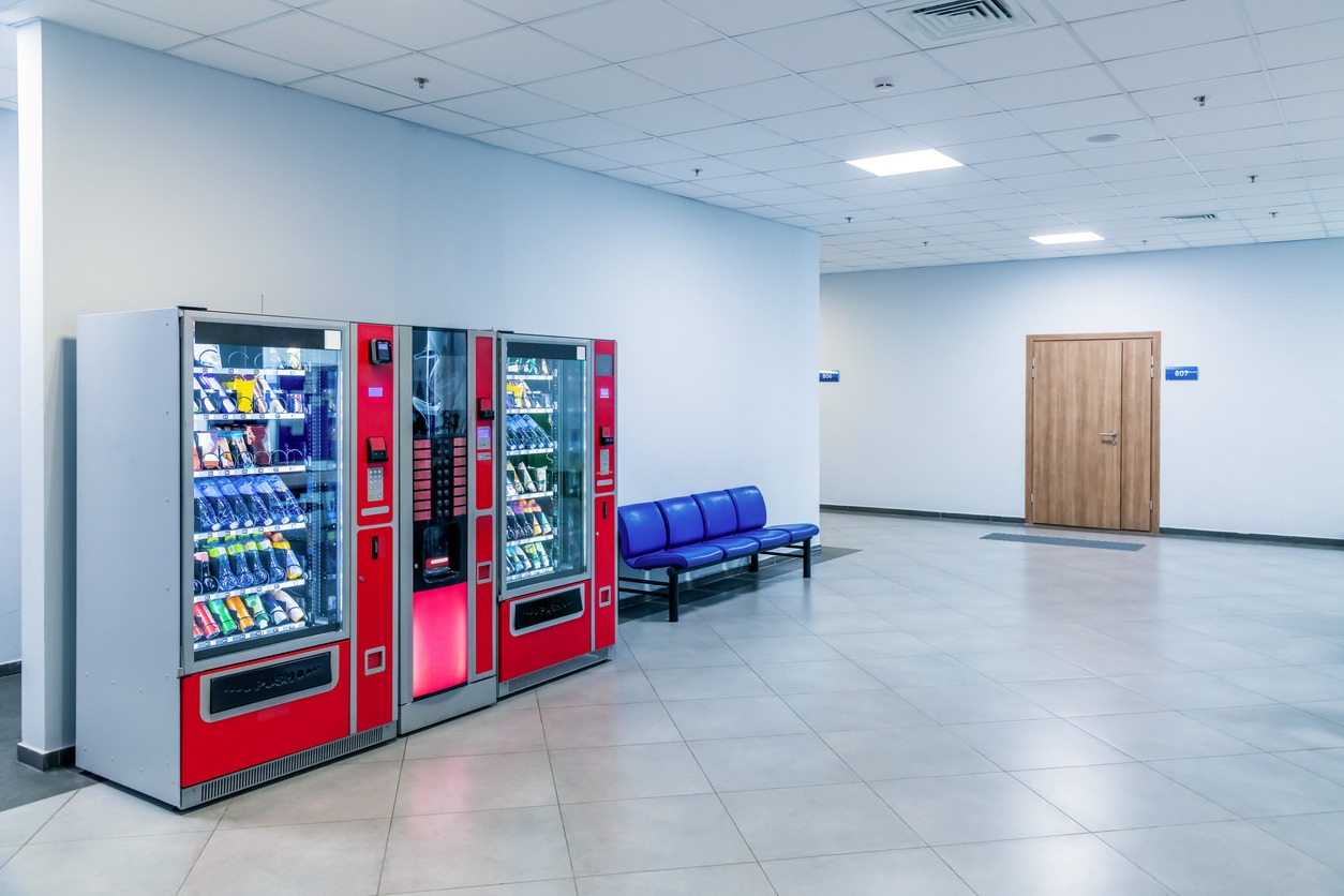 Vending machines in public building