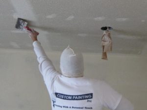 residential and interior painting after popcorn ceiling removal