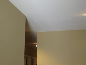 spackling ceiling after popcorn ceiling removal and before interior painting
