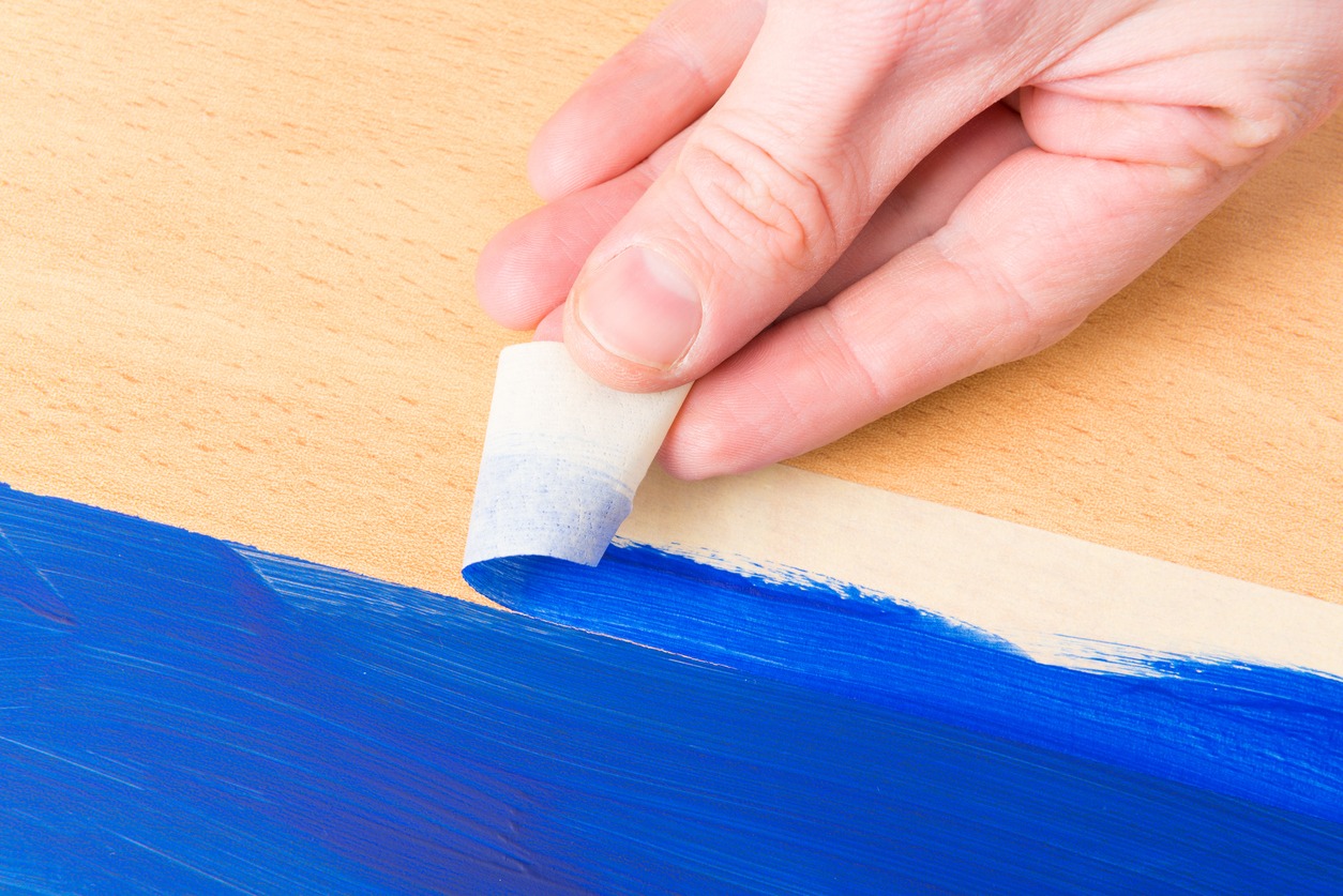 Painting with masking tape