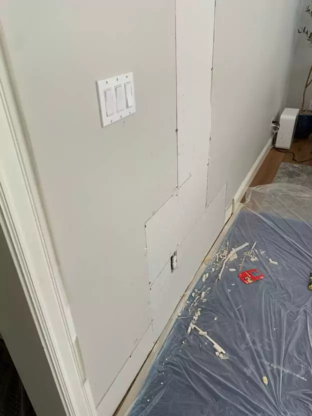 Beginning Stage of Drywall Patching