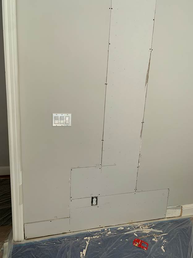 Drywall Patching - Securing patch