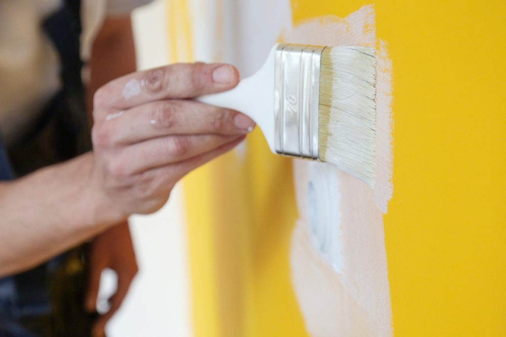 Painting with white paint