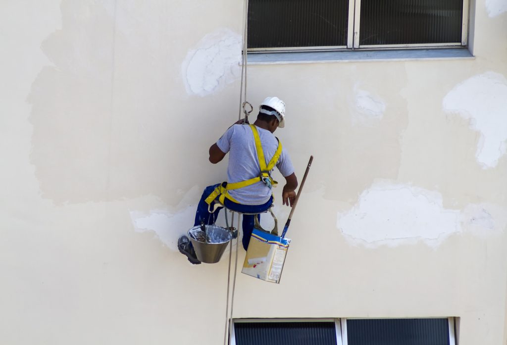 painting a building
