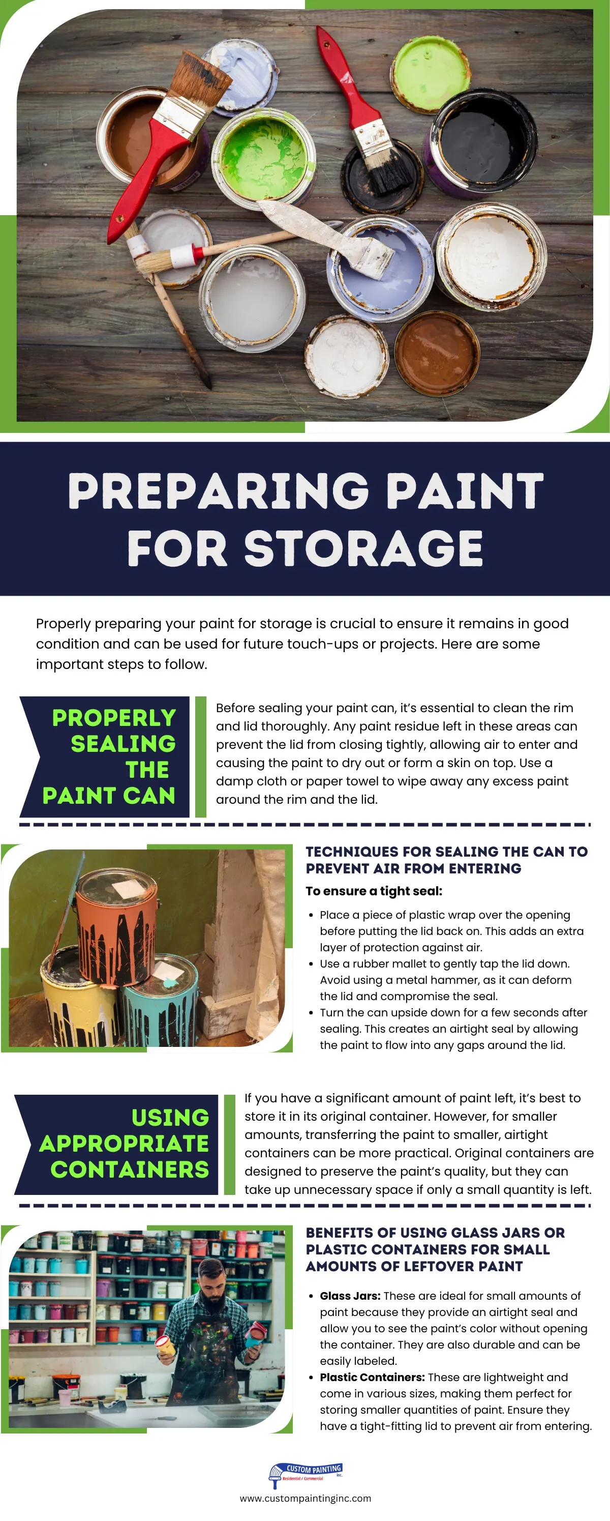 Preparing Paint for Storage