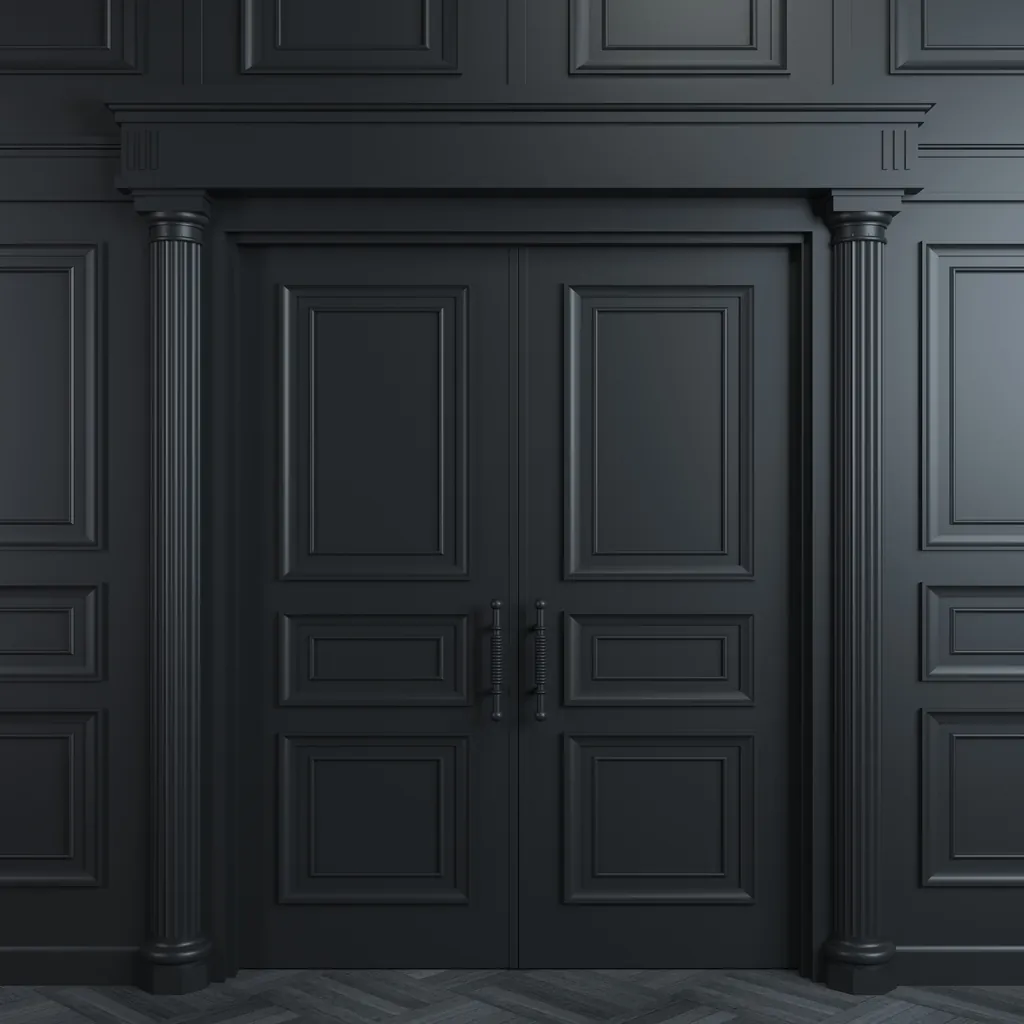 Black double classic door