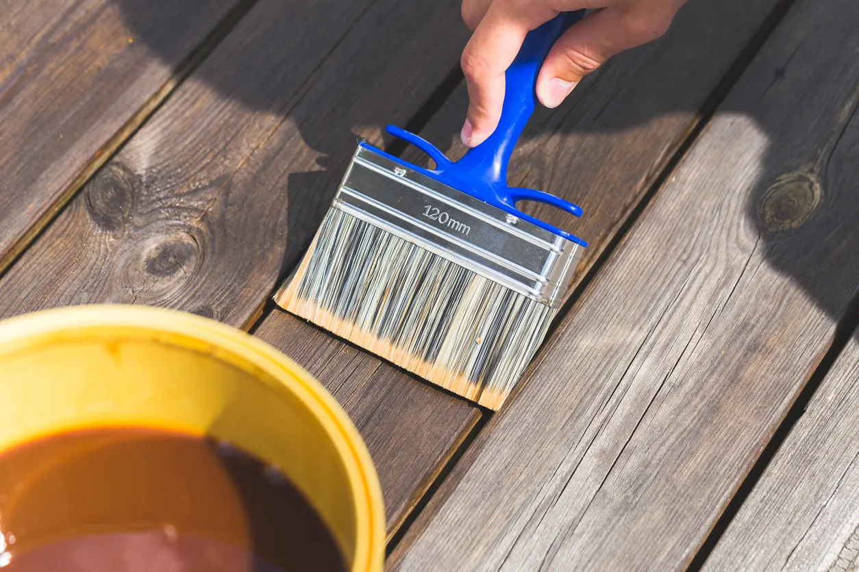 Oiling Terrace Wooden Patio Deck