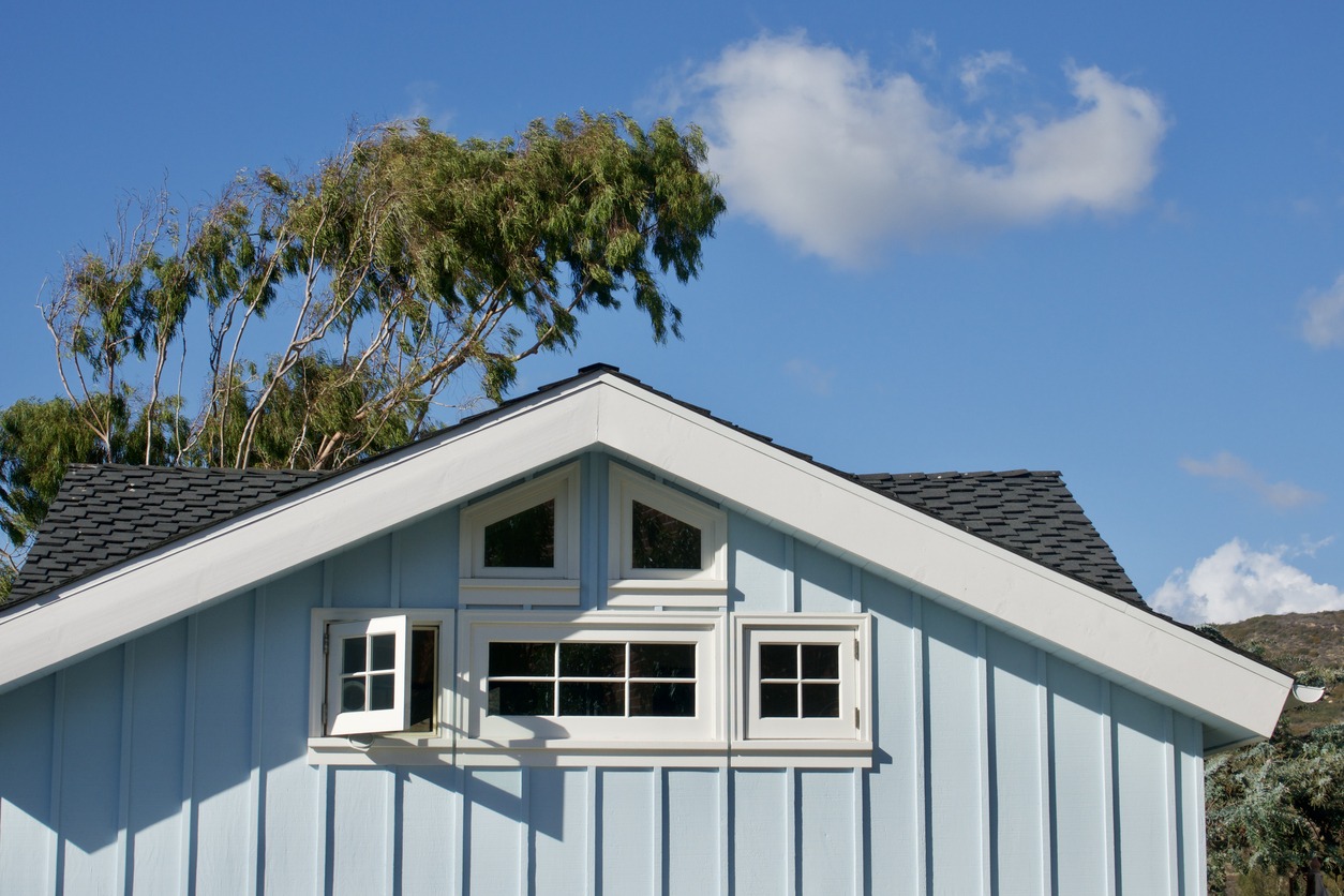 Vintage farmhouse style cottage attic windows