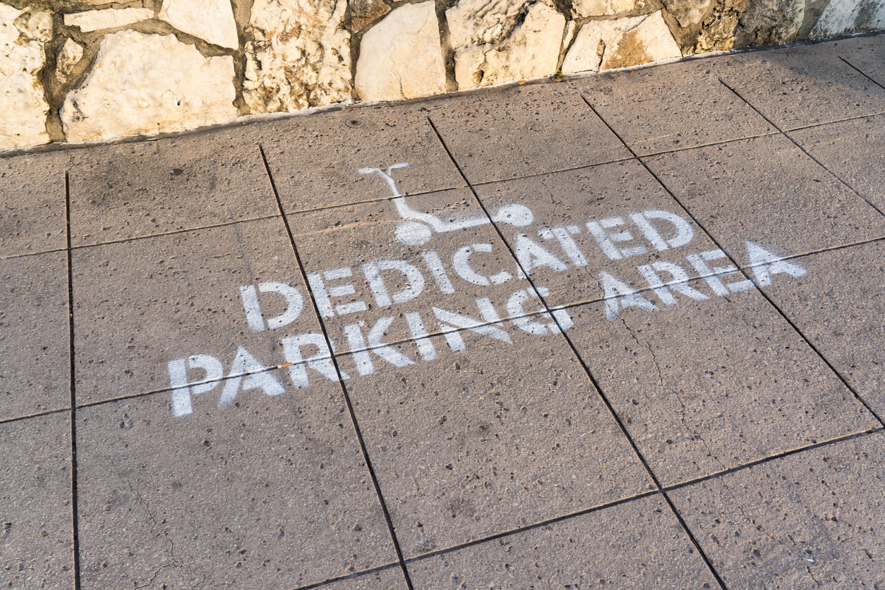 Dedicated Electric Scooter Parking Area Sign